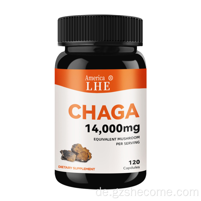 Pilze Chaga -Pilze Kapseln unterstützen Gesundheit